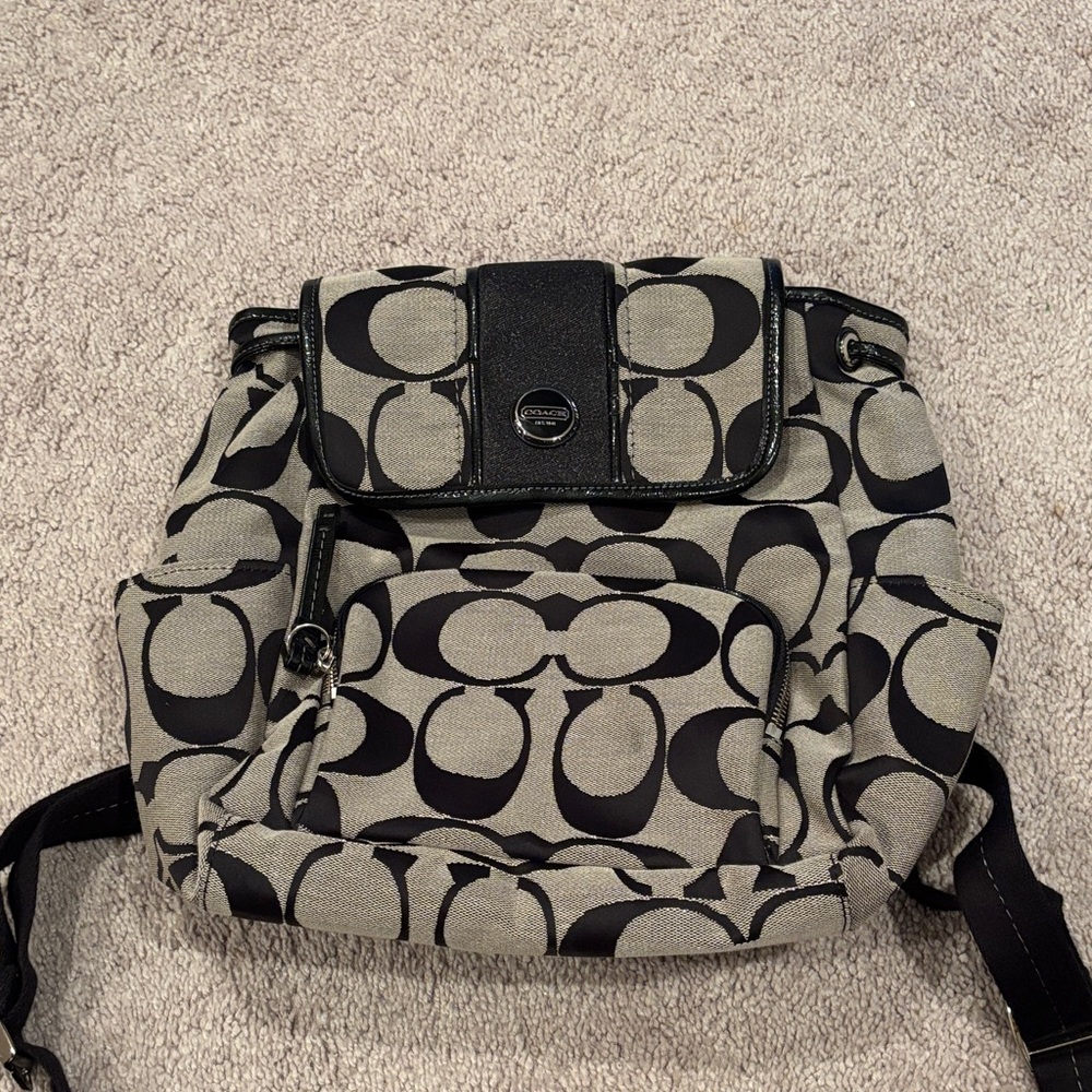 Coach backpack- Black and Gray